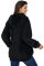 Black Warm Furry Pullover Hoodie
