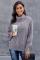 Gray Chunky Turtleneck Sweater