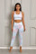 Tie-dye Print Sport Bra Pants Set