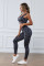 Gray Leopard Print Yoga Sets