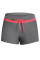 Red Trim Taupe Women Swim Boardshort