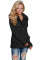 Black Long Sleeve Button-up Hooded Cardigans