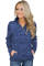 Blue Quarter Zip Pullover Sweatshirt