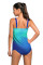 Sky Blue Gradient Color Tummy Control Tankini