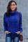 Blue Chunky Turtleneck Sweater