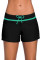 Black Green Women Swim Boardshort
