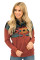 Red Aztec Cowl Pullover Hoodie