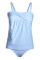 Light Blue 2pcs Swing Tankini Swimsuit