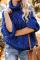 Blue Chunky Turtleneck Sweater