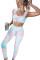 Multicolor Tie Dye Print Yoga Sets