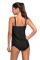 Black 2pcs Swing Tankini Swimsuit