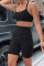 Charcoal Leopard Print Sports Bra Shorts Set