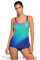 Sky Blue Gradient Color Tummy Control Tankini