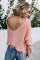 Pink Tainted Love Cotton Distressed Sweater