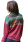 Aztec Print Atop Rosy Pullover Sweatshirt