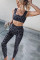Gray Leopard Print Yoga Sets