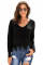 Black Tainted Love Cotton Distressed Sweater