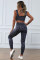 Gray Leopard Print Yoga Sets