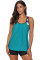 Green Print Insert Racerback Tankini Set
