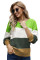 Green Pullover Colorblock Winter Sweater