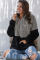 Gray Taupe Zip Neck Oversize Fluffy Fleece Pullover