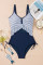 Aleumdr Women's One Piece Swimsuit Ruffle Slimming Tummy Control Bathing Suits Cutout V Neck High Cut Swimwear