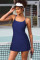 Aleumdr One Piece Swimsuits Women Swim Dress Skirted Tummy Control Bathing Suit Modest Swimwear with Pockets