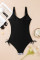 Aleumdr Women's One Piece Swimsuit Ruffle Slimming Tummy Control Bathing Suits Cutout V Neck High Cut Swimwear