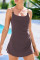Aleumdr One Piece Swimsuits Women Swim Dress Skirted Tummy Control Bathing Suit Modest Swimwear with Pockets