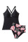 Aleumdr Tankini Swimsuits for Women 2 Piece Tummy Control Bathing Suit V Neck Tankini Top with High Waisted Bottom
