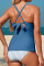 Aleumdr Tankini Swimsuits for Women 2 Piece Tummy Control Bathing Suit V Neck Tankini Top with High Waisted Bottom