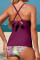 Aleumdr Tankini Swimsuits for Women 2 Piece Tummy Control Bathing Suit V Neck Tankini Top with High Waisted Bottom