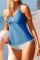 Aleumdr Tankini Swimsuits for Women 2 Piece Tummy Control Bathing Suit V Neck Tankini Top with High Waisted Bottom