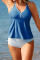 Aleumdr Tankini Swimsuits for Women 2 Piece Tummy Control Bathing Suit V Neck Tankini Top with High Waisted Bottom