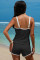 Aleumdr Tankini Swimsuits for Women Tummy Control Bathing Suits Sporty Two Piece High Waisted Swimwear with Shorts
