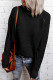 Black Zip Knitted High Neck Sweater