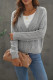 Dark Gray Buttons Weave Knit Cardigan