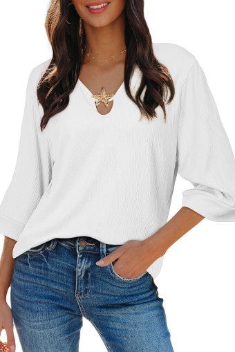 White Blouse Abba beige