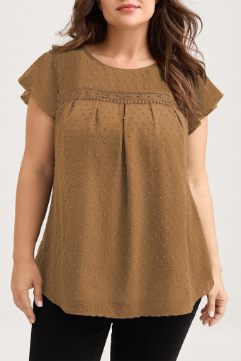 Straw Yellow plus size top
