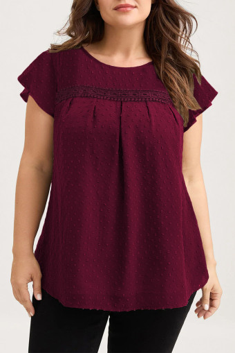 Burgundy plus size top