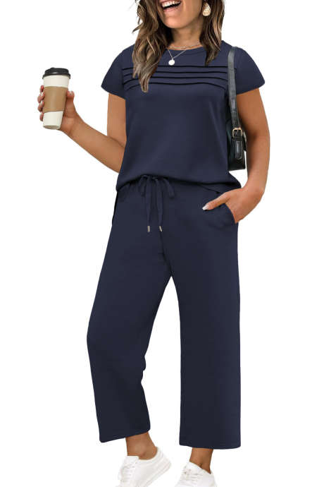 Navy Blue plus size set