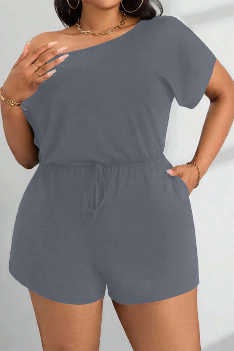 Dark Grey Plus-size jumpsuits