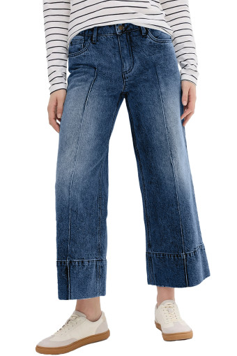 Ashleigh Blue Jean large cropped taille mi-haute