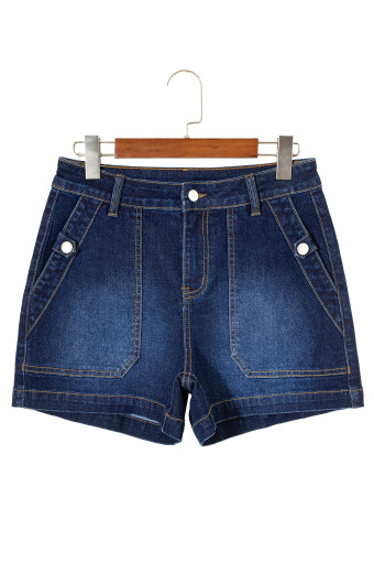 Ashleigh Blue PENNY PATCH POCKET DENIM SHORTS