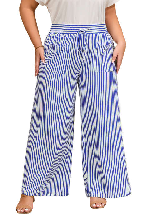 Blue Stripe Plus size pant