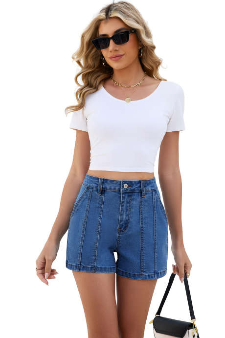 Dark Blue women's denim shorts