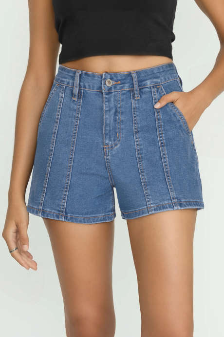 Light Blue women's denim shorts