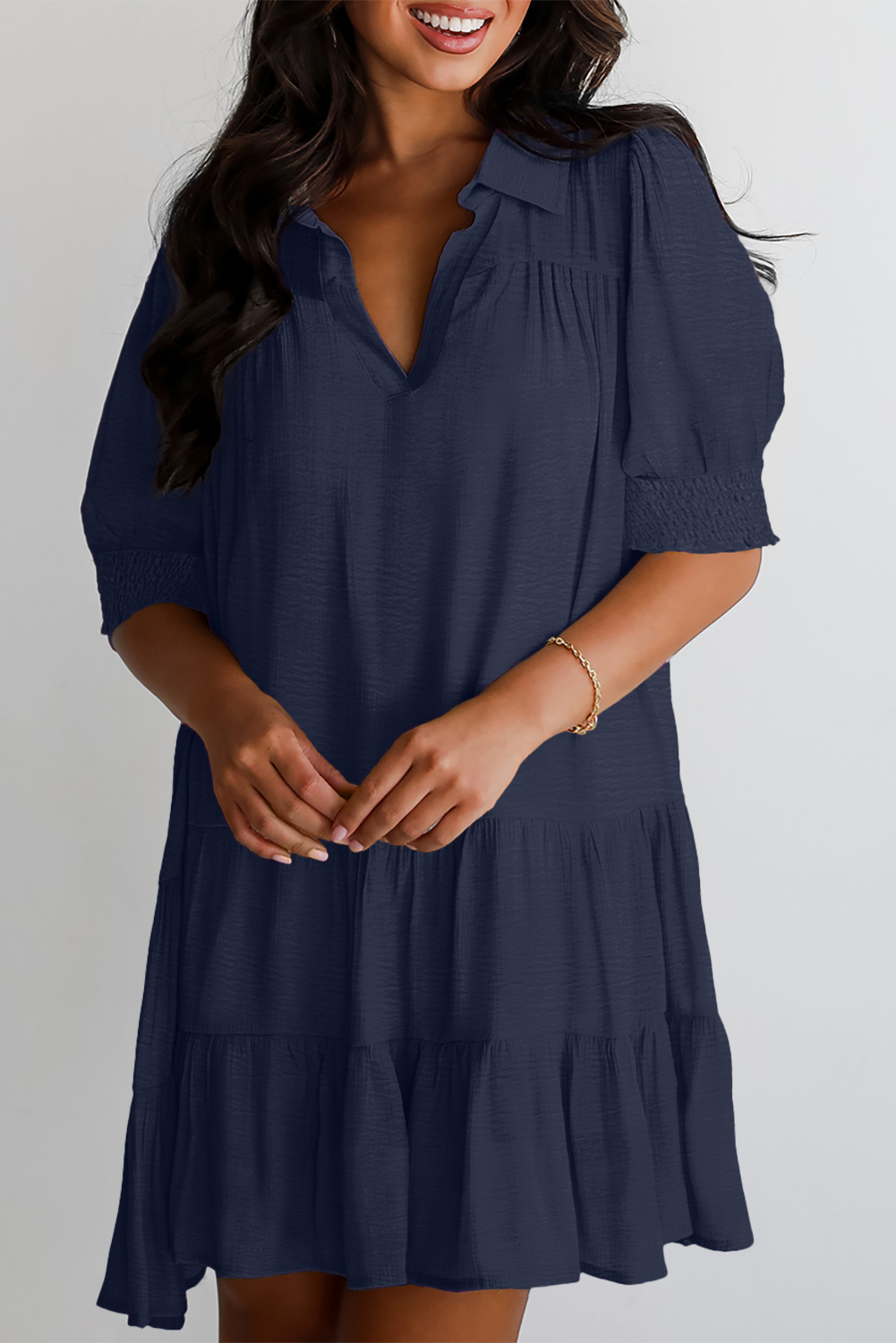 Navy Blue Enviable Sweetness Sage Mini Dress