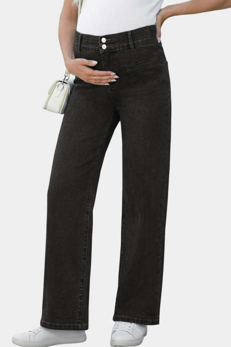 Black Jeans High Waisted Straight