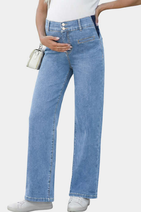 Light Blue Jeans High Waisted Straight